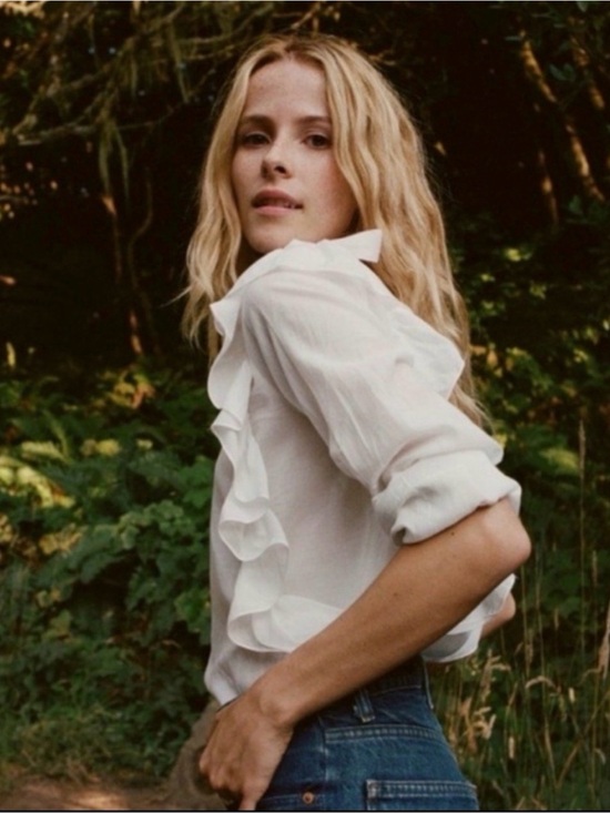 Doen Tops - Doen White Ruffle Blouse